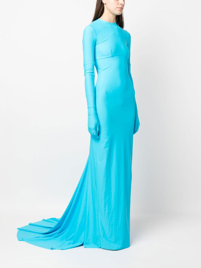 Blue Open-back Gown