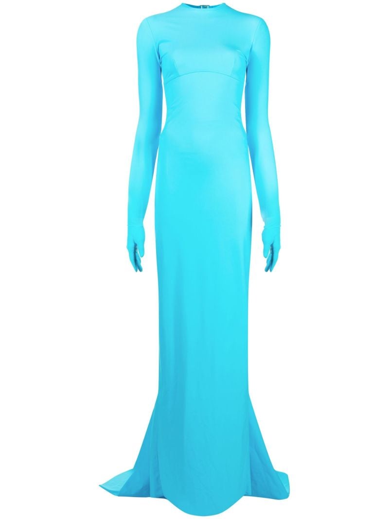 Blue Open-back Gown