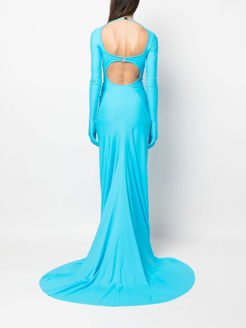 Blue Open-back Gown
