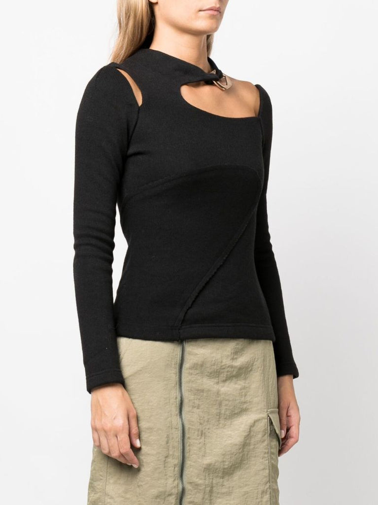 Black Dinah Cut-out Top