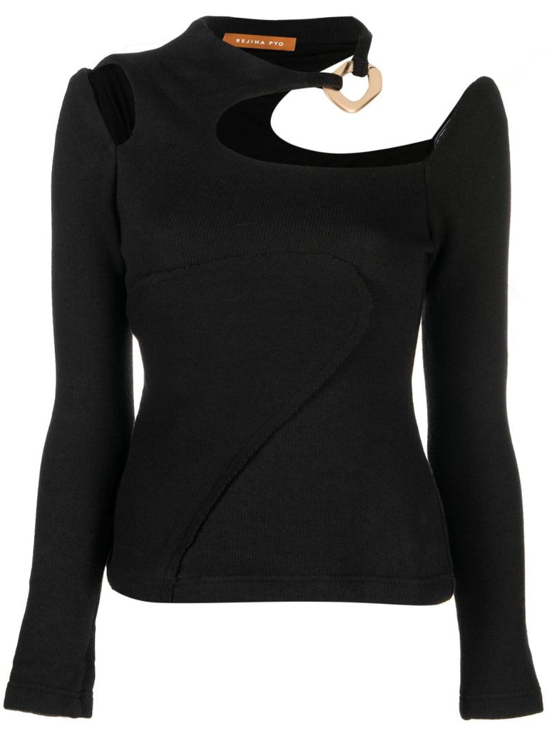 Black Dinah Cut-out Top