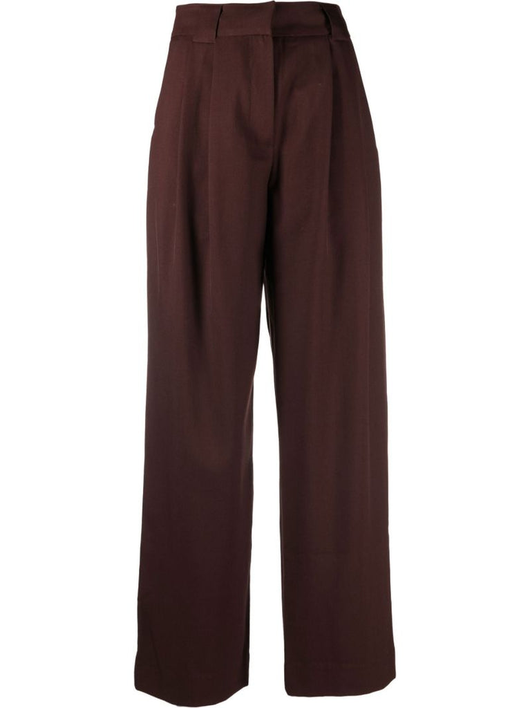 Red Freya Wide-leg Trousers