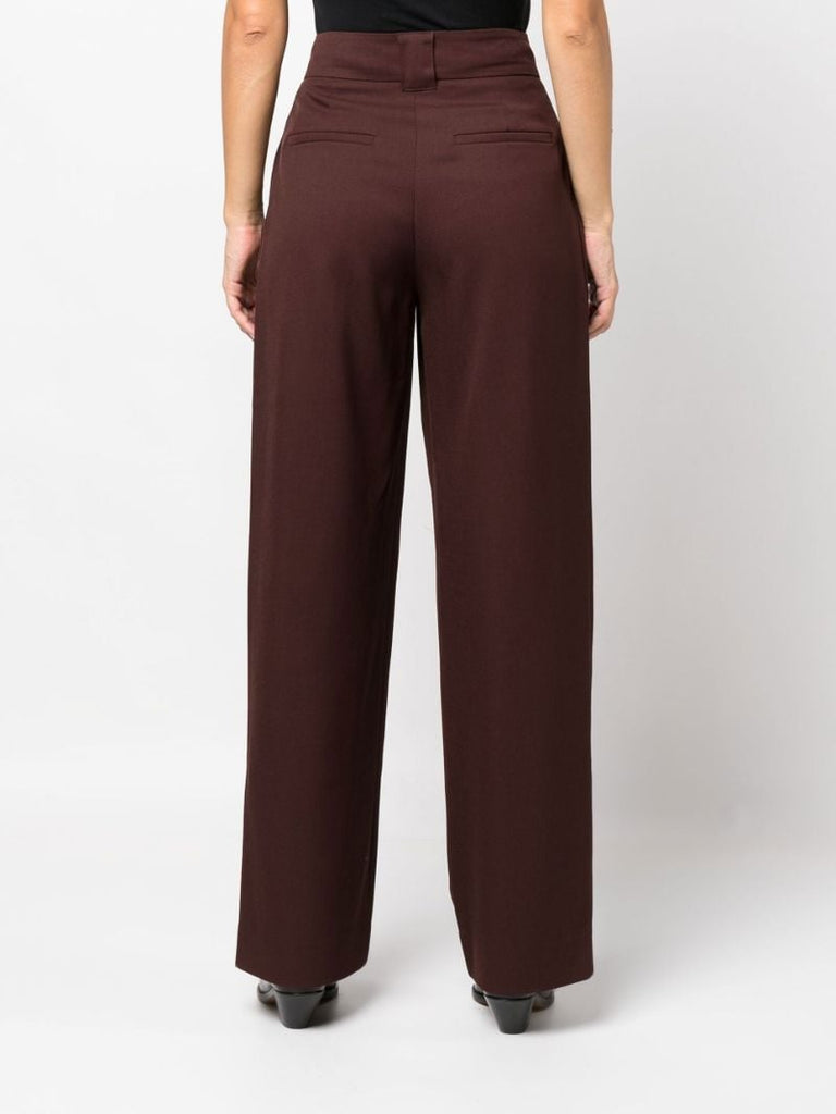 Red Freya Wide-leg Trousers
