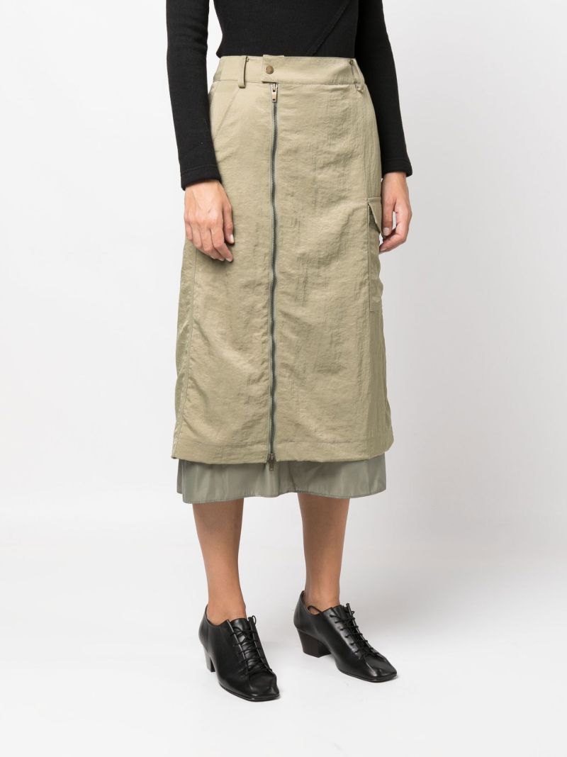 Green Leah Midi Skirt