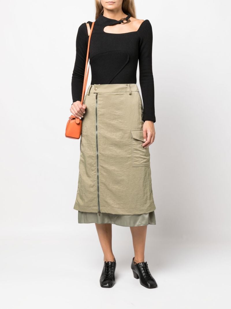 Green Leah Midi Skirt