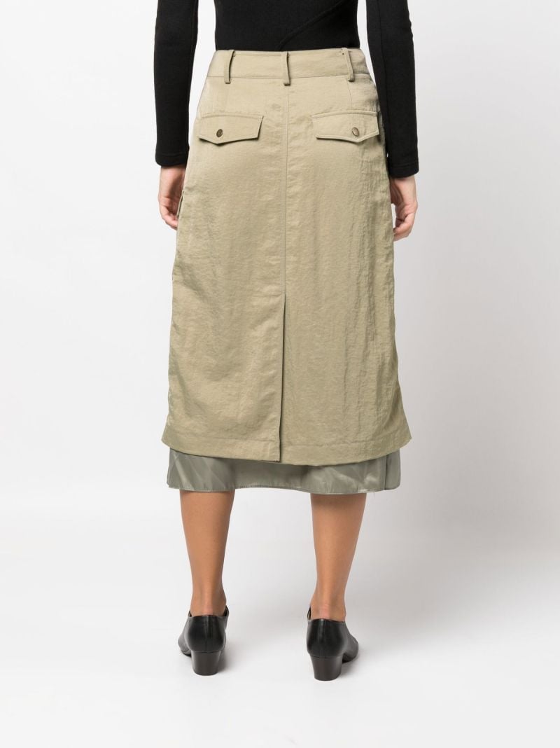 Green Leah Midi Skirt