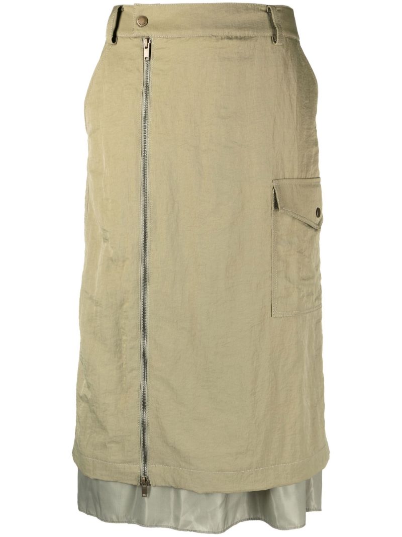 Green Leah Midi Skirt