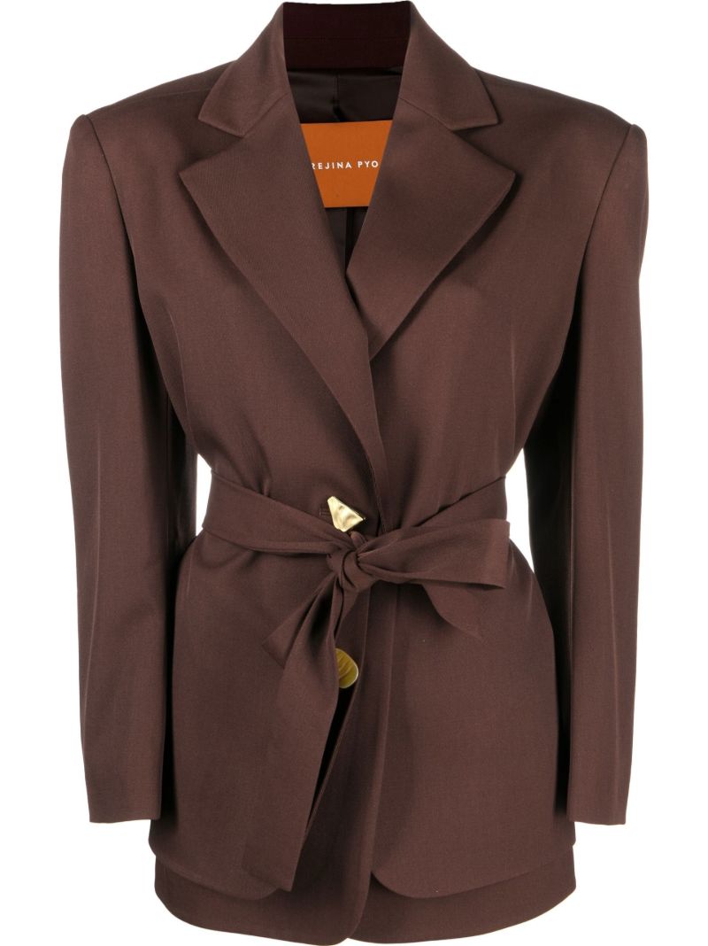 Red Simone Single-breasted Wool Blazer