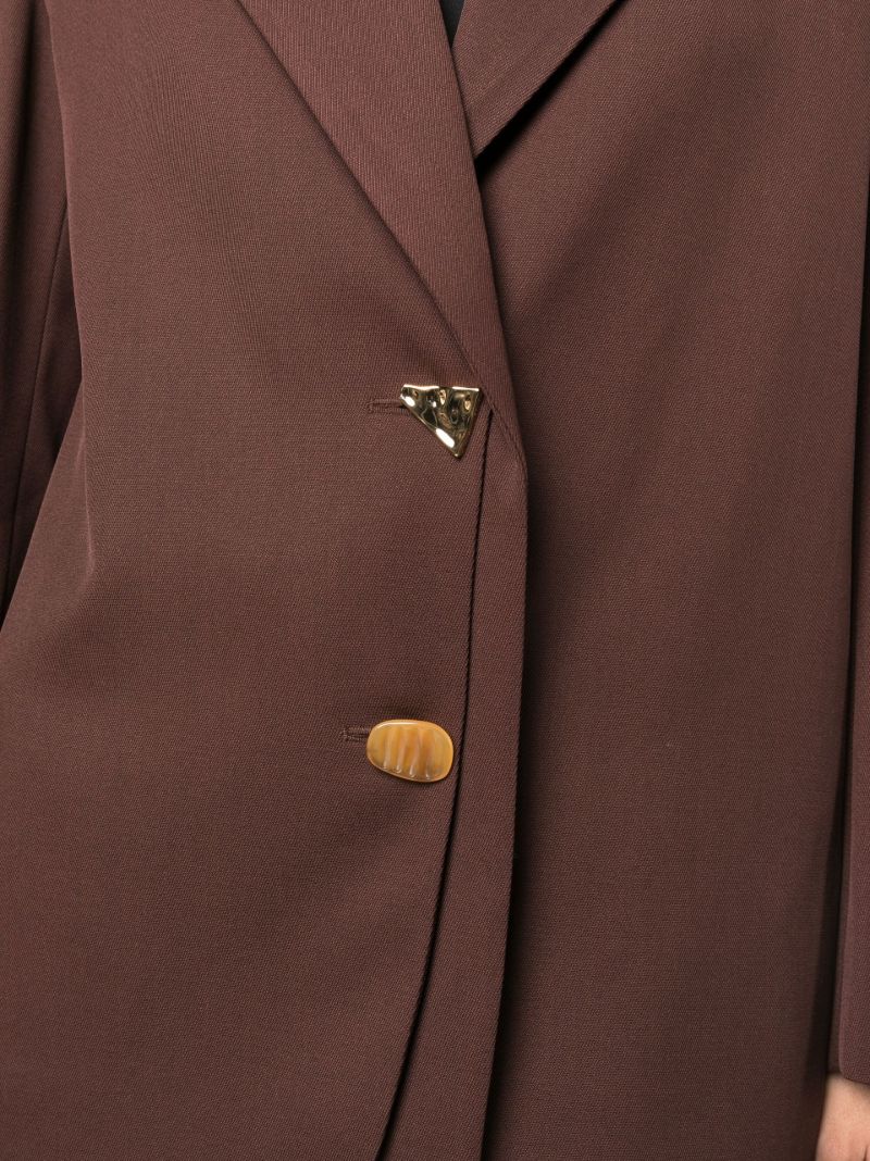 Red Simone Single-breasted Wool Blazer