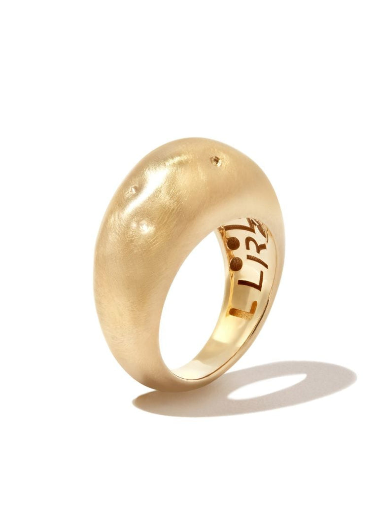 14k Yellow Gold Uneven Dome Ring