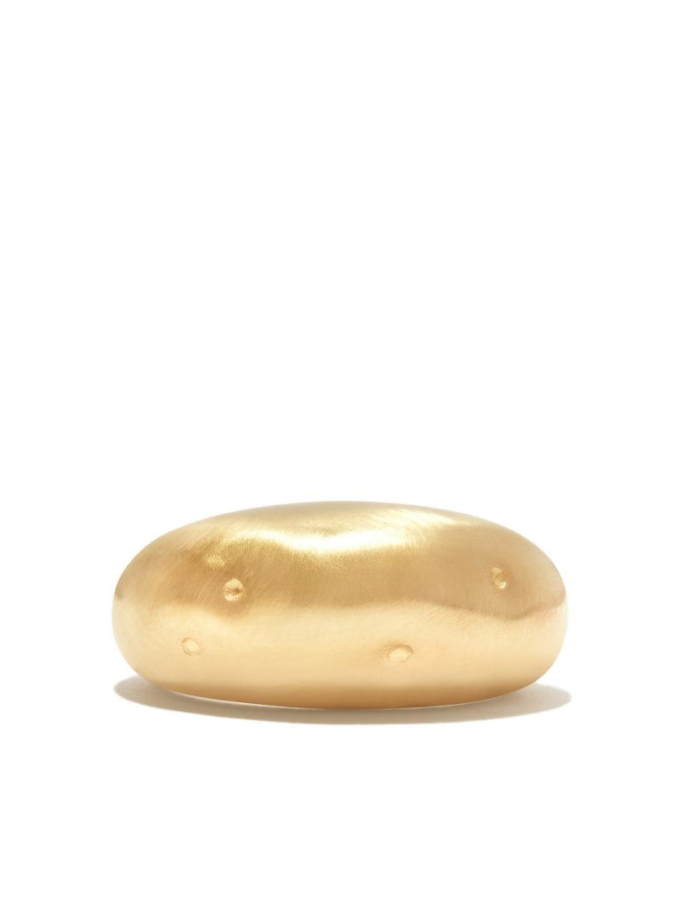 14k Yellow Gold Uneven Dome Ring