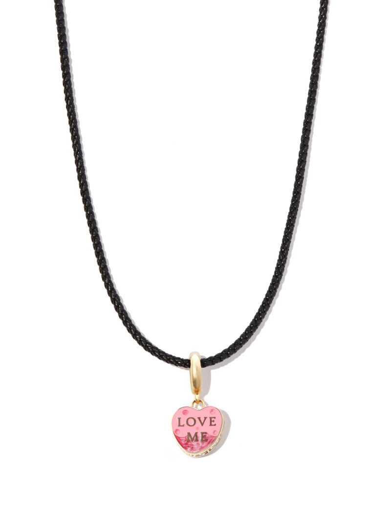 14k Yellow Gold Love Me Heart Pendant Necklace