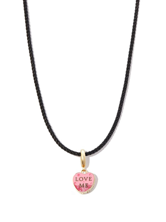 14k Yellow Gold Love Me Heart Pendant Necklace