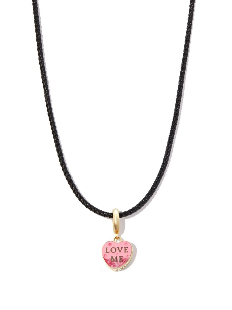 14k Yellow Gold Love Me Heart Pendant Necklace