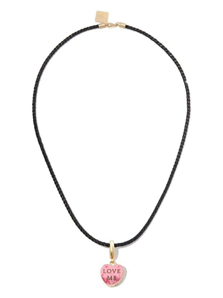 14k Yellow Gold Love Me Heart Pendant Necklace