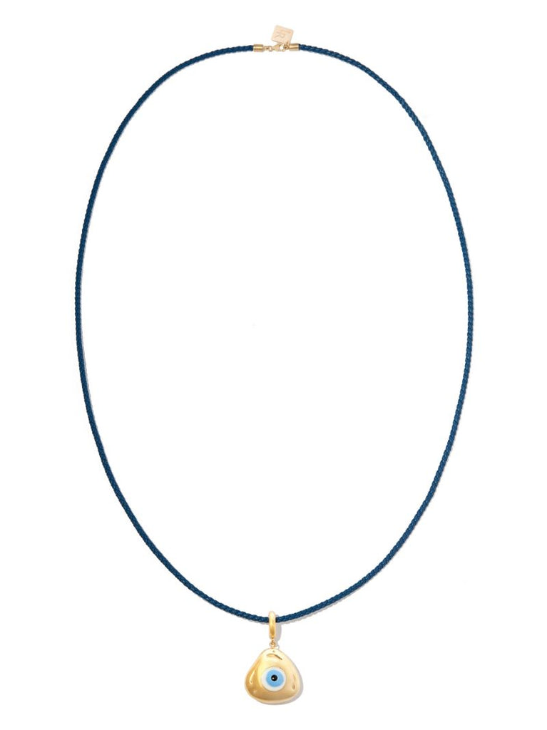 14k Yellow Gold Eye Pendant Necklace