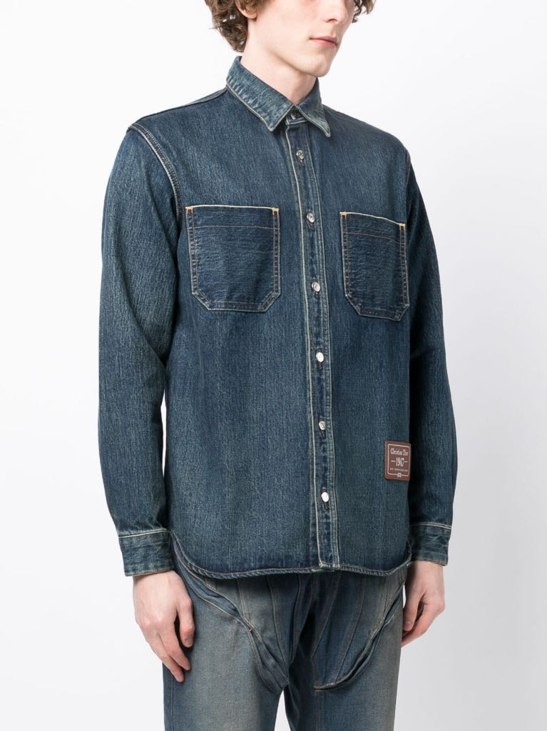 Blue Washed Denim Shirt