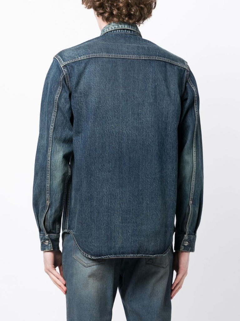 Blue Washed Denim Shirt