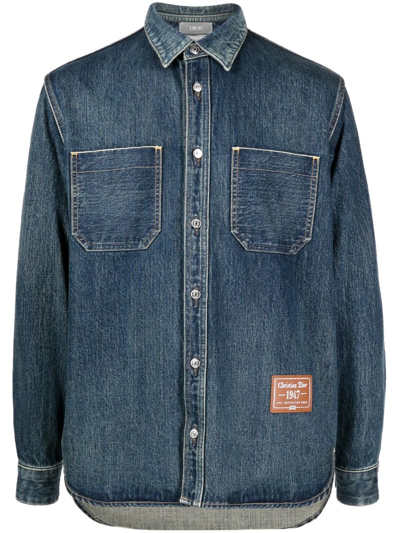 Blue Washed Denim Shirt