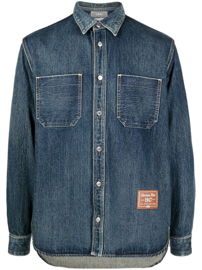 Blue Washed Denim Shirt