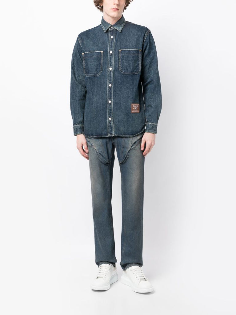 Blue Washed Denim Shirt