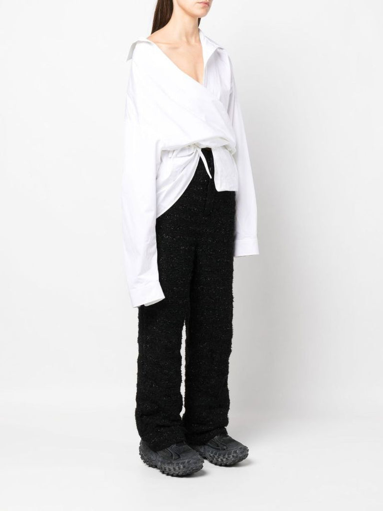 White Wrap Cotton Shirt