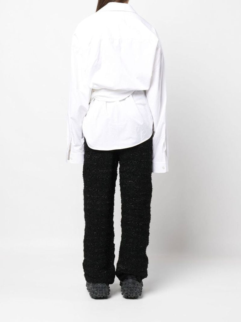 White Wrap Cotton Shirt