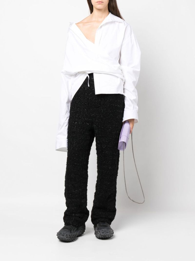White Wrap Cotton Shirt