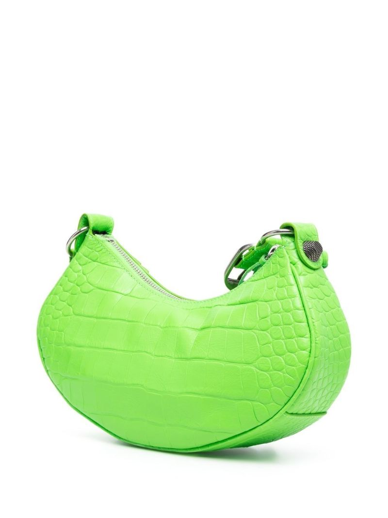 Green Le Cagole Mini Leather Shoulder Bag