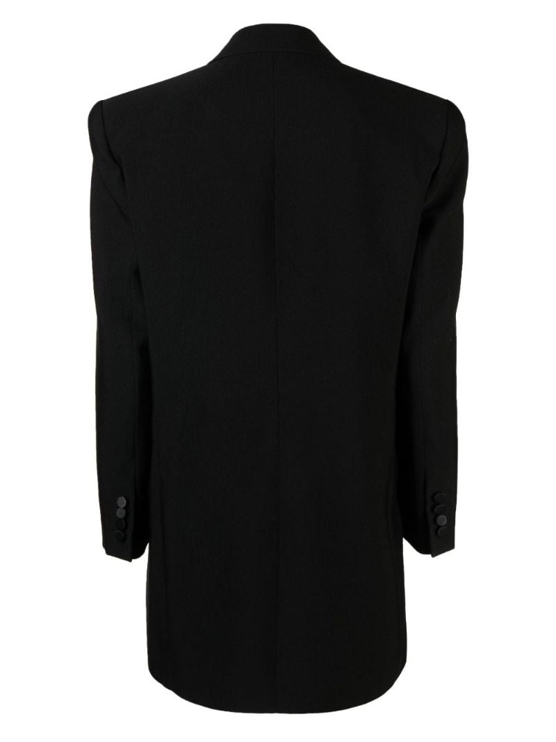 Black Double-breasted Tuxedo Blazer