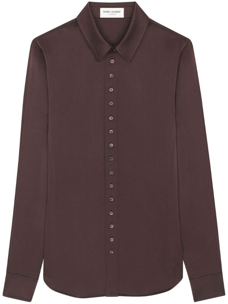 Brown Silk Shirt