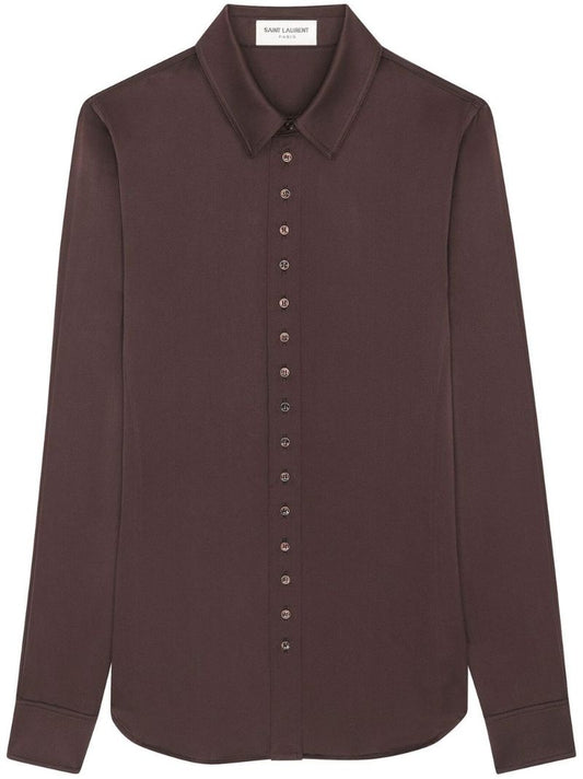 Brown Silk Shirt