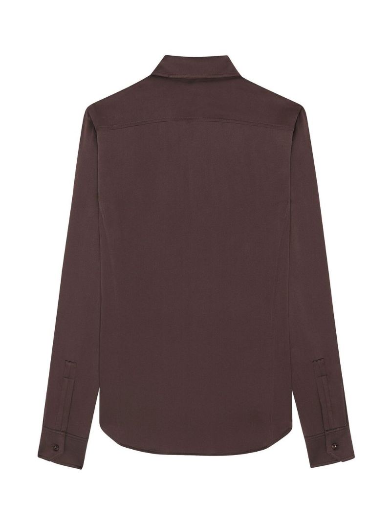 Brown Silk Shirt