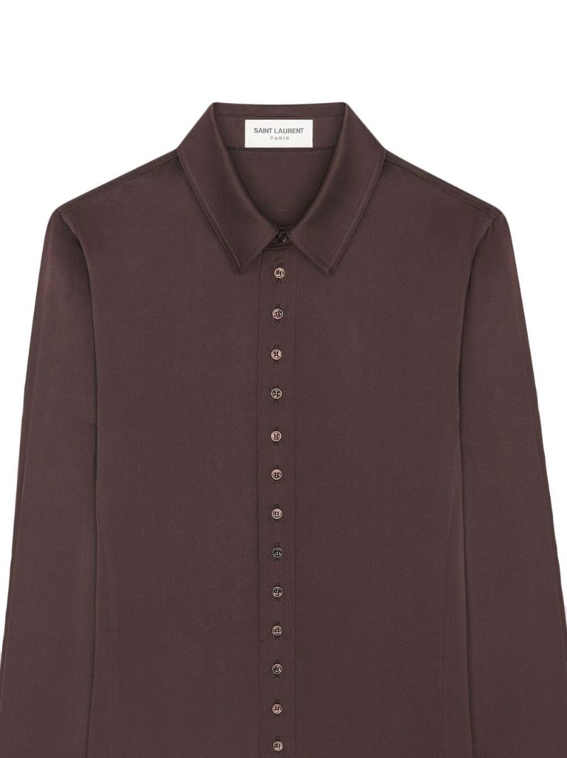 Brown Silk Shirt
