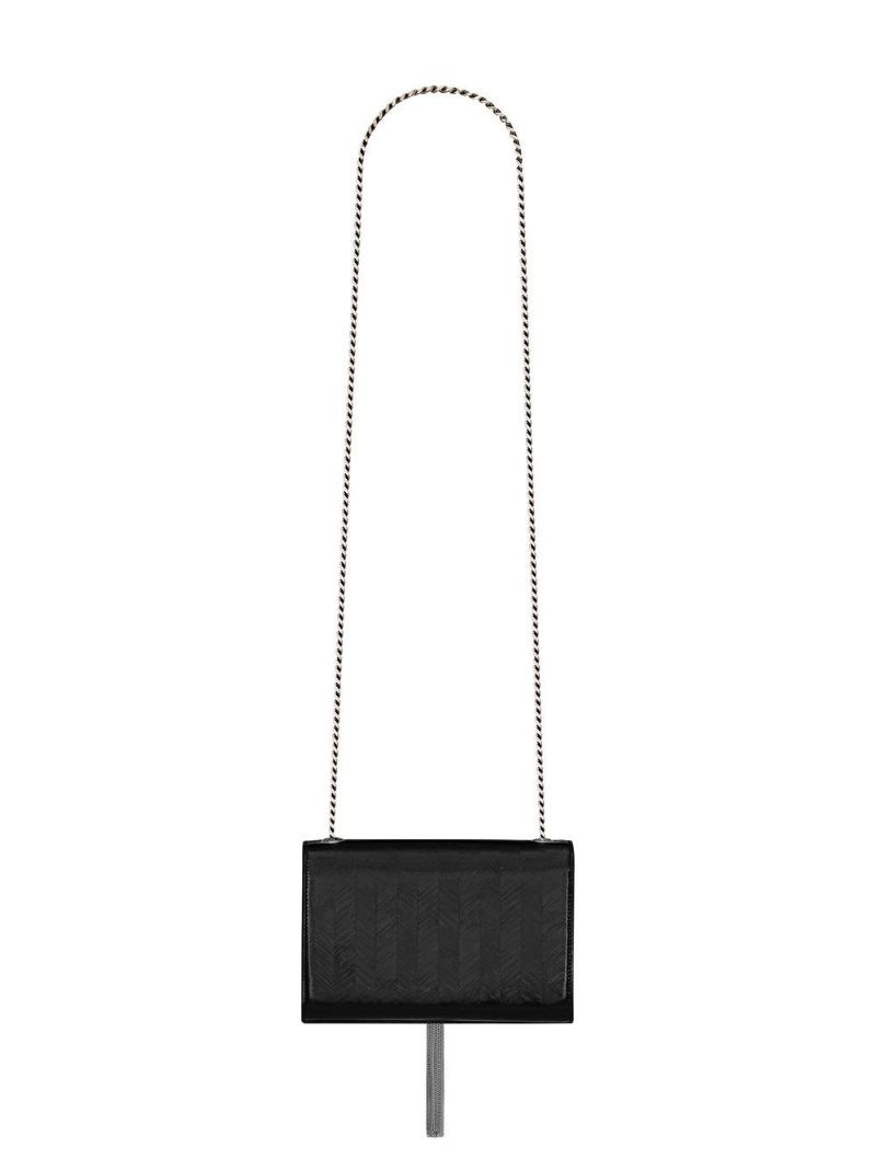 Slp Sml Kate Chevron Brushed Lthr Slvr H