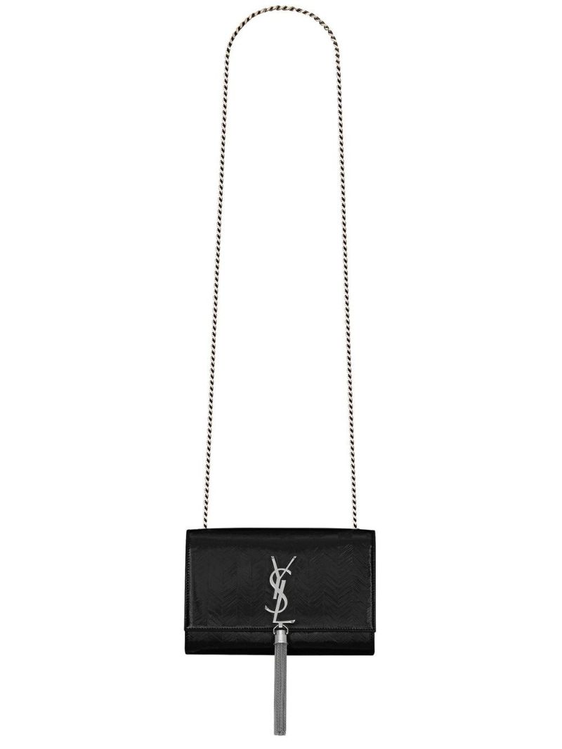 Slp Sml Kate Chevron Brushed Lthr Slvr H