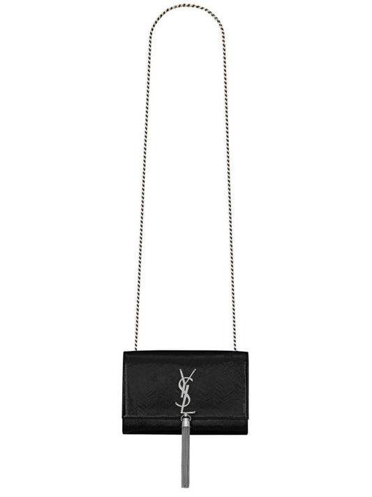 Slp Sml Kate Chevron Brushed Lthr Slvr H