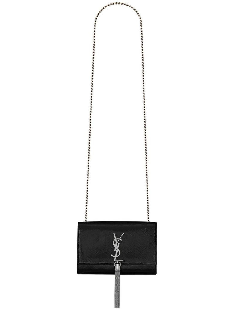 Slp Sml Kate Chevron Brushed Lthr Slvr H