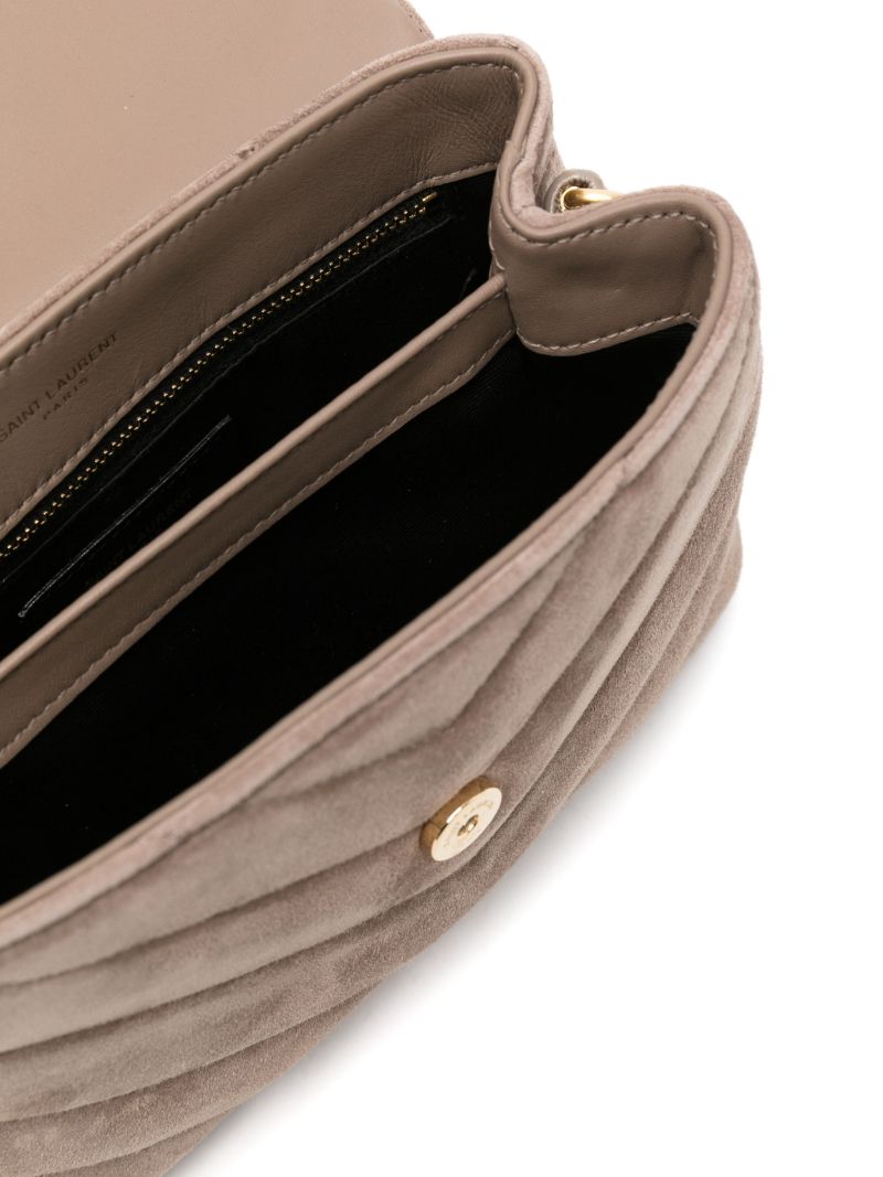Neutral Loulou Toy Leather Shoulder Bag