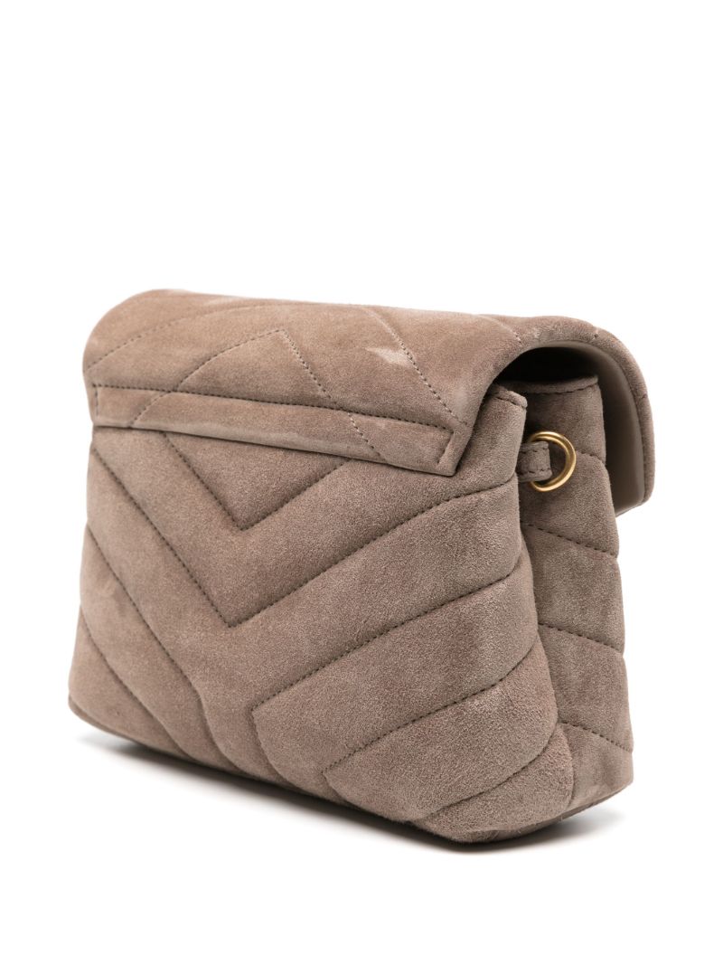 Neutral Loulou Toy Leather Shoulder Bag
