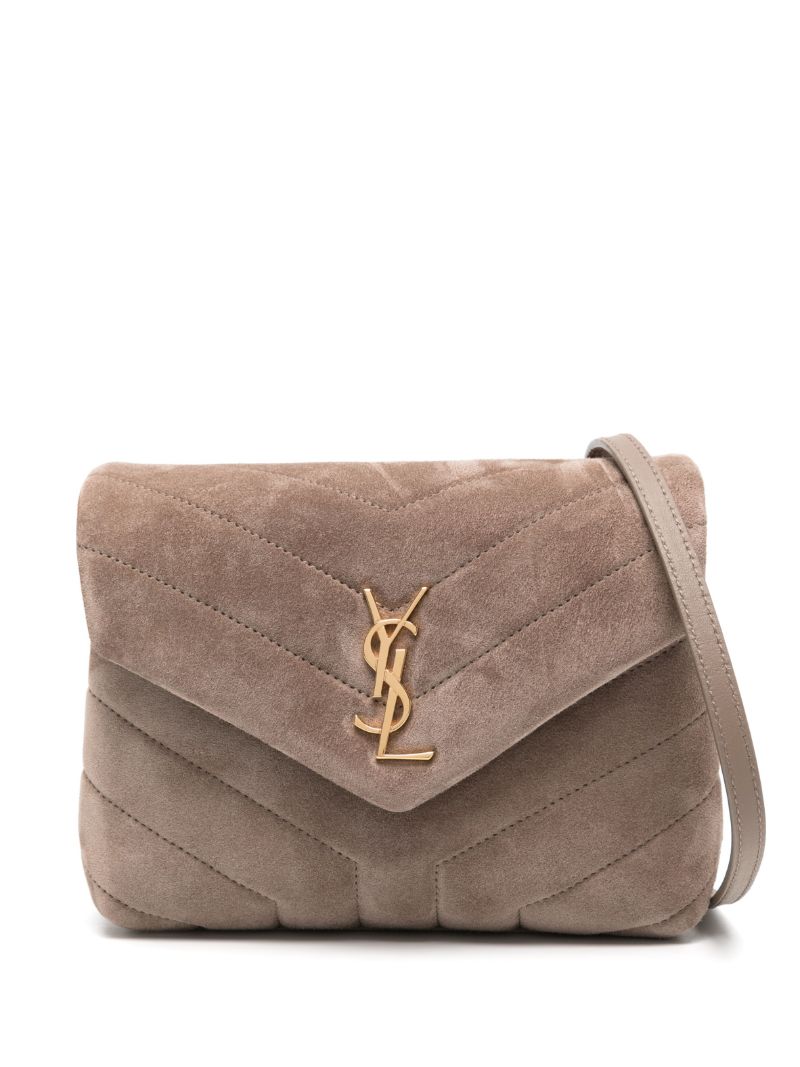Neutral Loulou Toy Leather Shoulder Bag