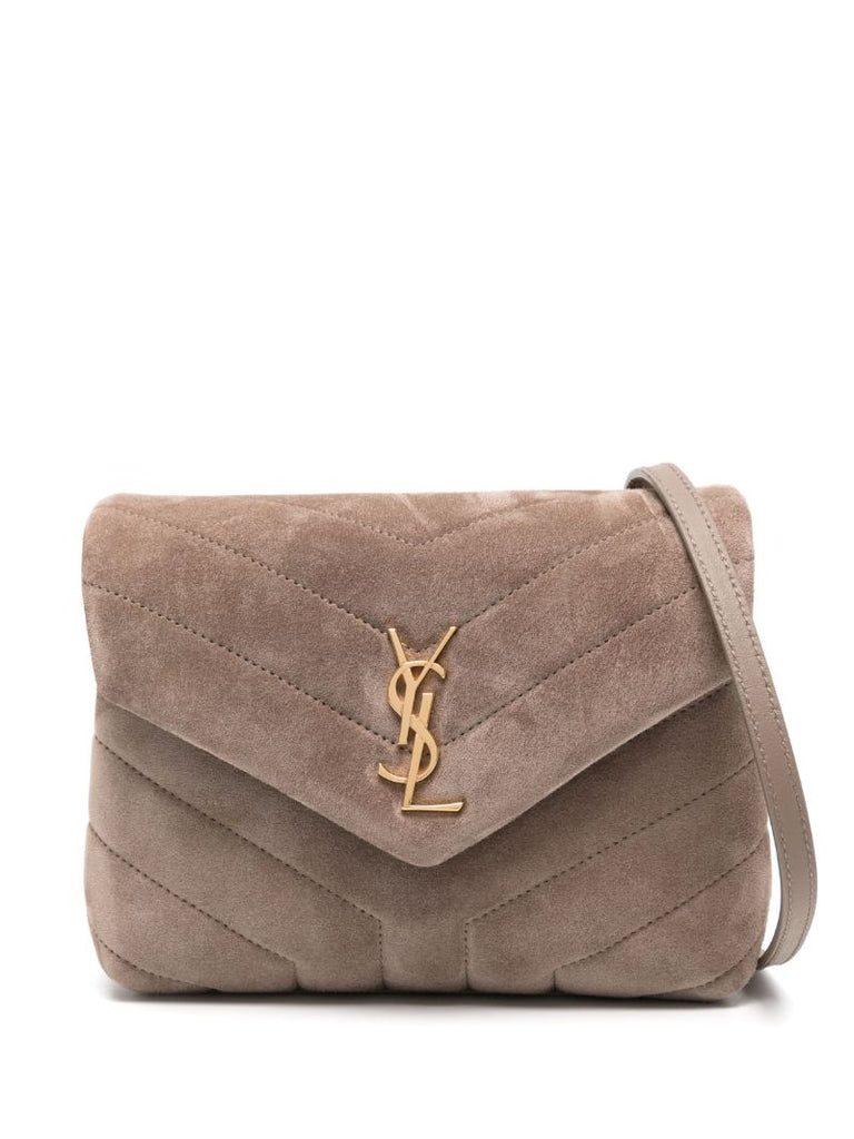 Neutral Loulou Toy Leather Shoulder Bag