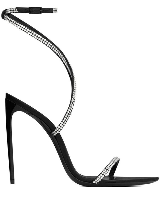 Black Georgia 110 Rhinestone-embellished Sandals