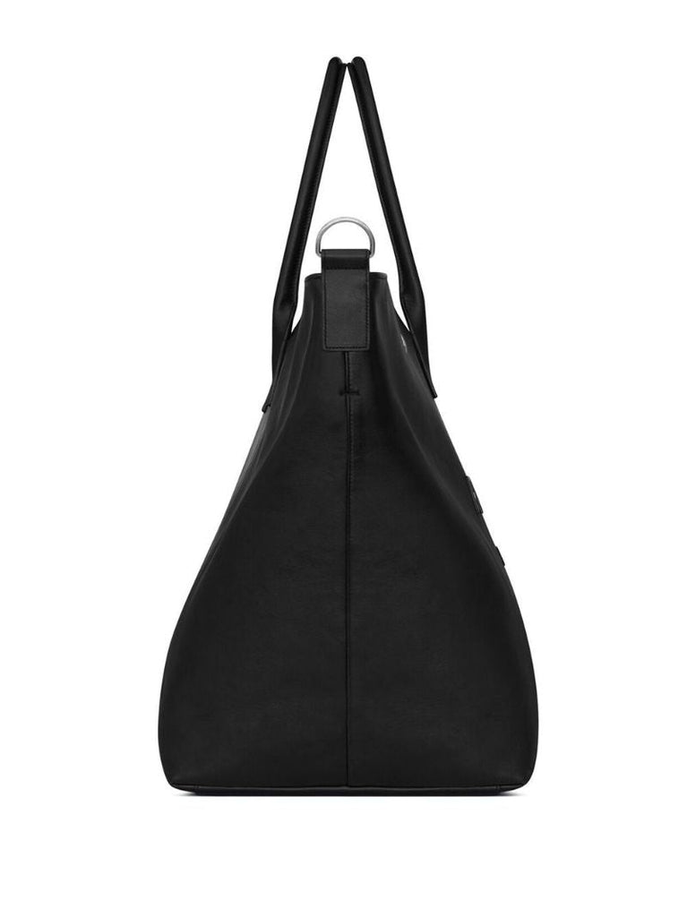Black Cabas Maxi Leather Tote Bag