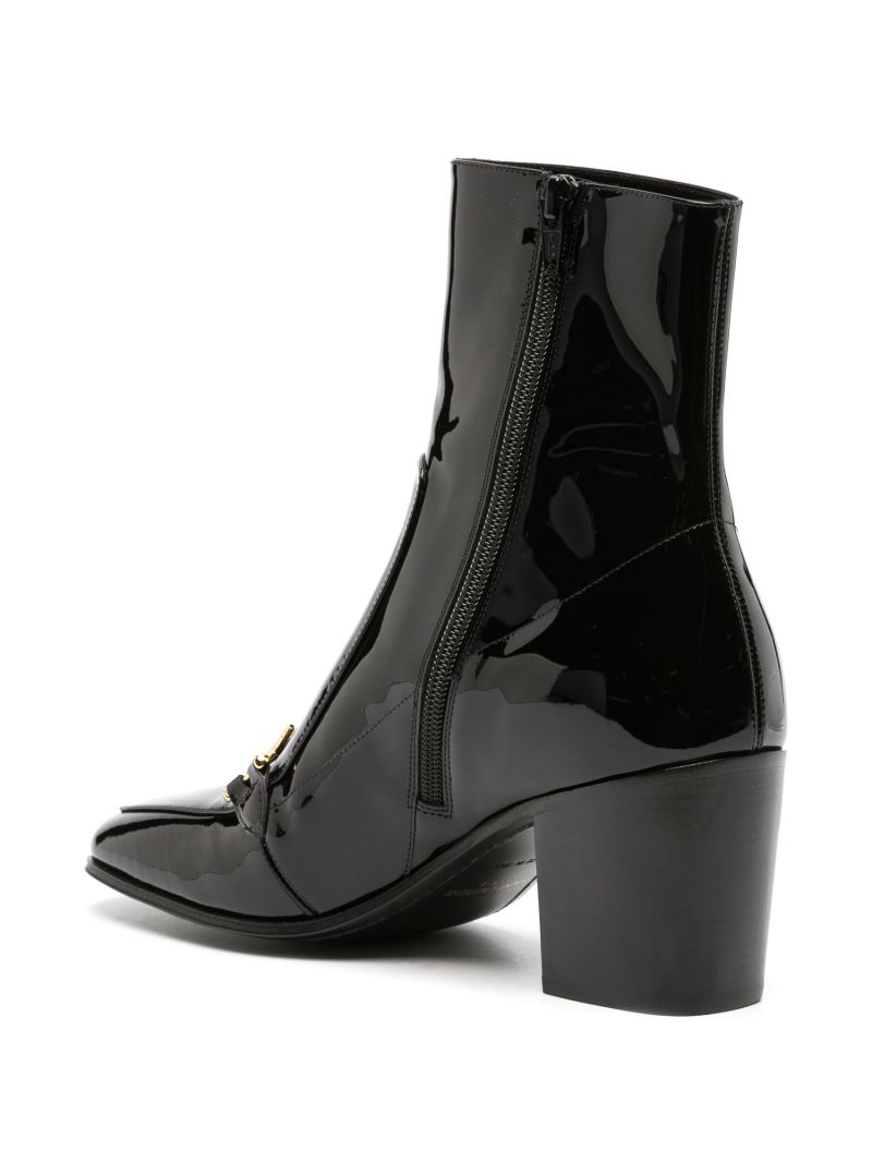 Black Beau Patent Leather Boots