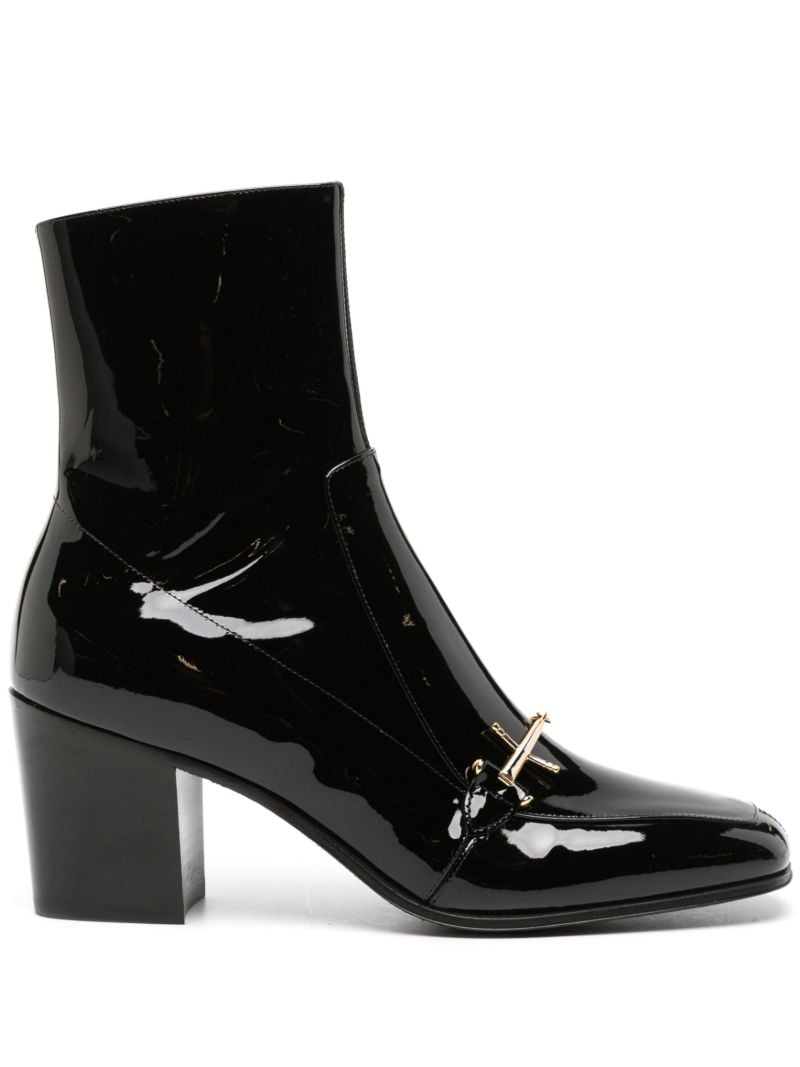 Black Beau Patent Leather Boots