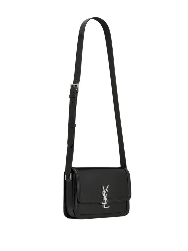 Black Solferino Leather Satchel Bag