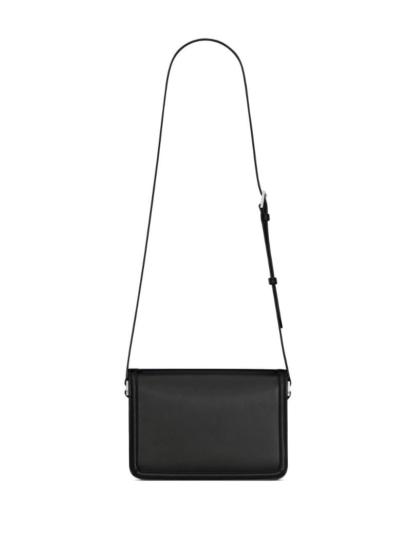 Black Solferino Leather Satchel Bag