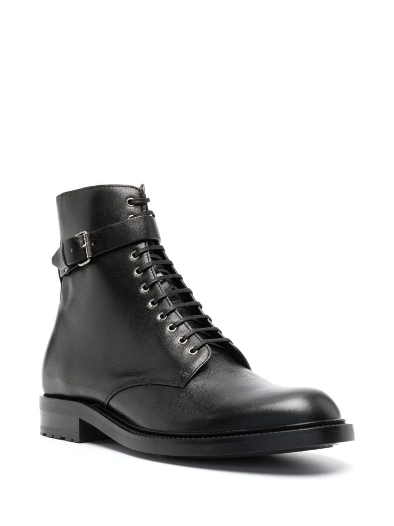 Black Hanot Leather Ankle Boots