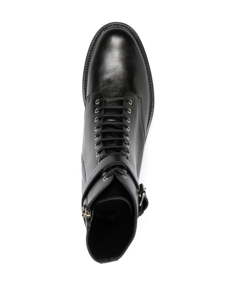 Black Hanot Leather Ankle Boots
